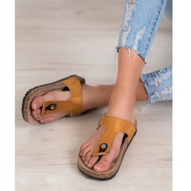 Cómodas chanclas VINCEZA marrón 3