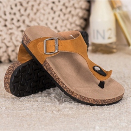 Cómodas chanclas VINCEZA marrón 1
