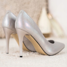 Goodin Tacones altos elegantes gris multicolor 2