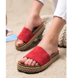 Comer Zapatillas casuales en la plataforma rojo 4
