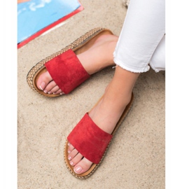 Comer Zapatillas casuales en la plataforma rojo 1