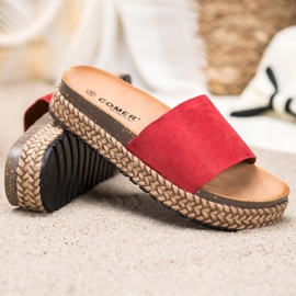 Comer Zapatillas casuales en la plataforma rojo 2