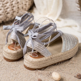 Seastar Sandalias de alpargatas atadas gris 4