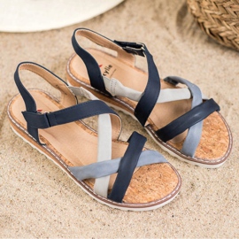 Kylie Sandalias con velcro azul marino azul 3