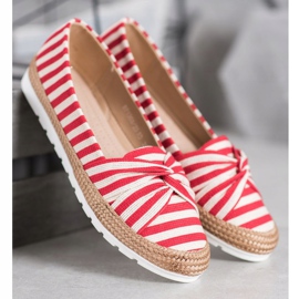 Filippo Zapatos sin cordones con rayas blanco rojo 4