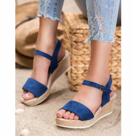 Filippo Sandalias de cuero casual azul 2