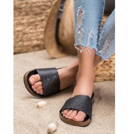 Filippo Pantuflas Negras Con Brillo negro 3