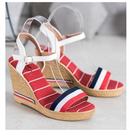 Yes Mile Sandalias con rayas de colores multicolor 2