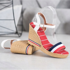 Yes Mile Sandalias con rayas de colores multicolor 1