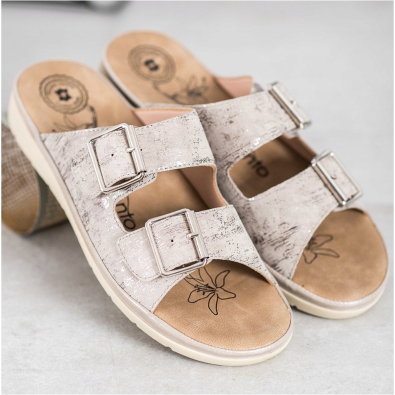 Evento Zapatillas cómodas de piel ecológica gris 1