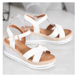 Weide Cuñas Blancas Con Cuero Ecológico blanco 2