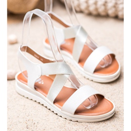 Weide Sandalias en la plataforma blanco gris 1 Weide Sandalias en la plataforma blanco gris 1