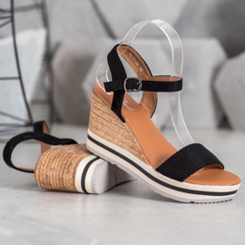 Weide Cuñas de gamuza de moda negro 1 Weide Cuñas de gamuza de moda negro 1