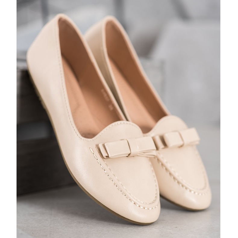 SHELOVET Señores beige con cuero ecológico 1