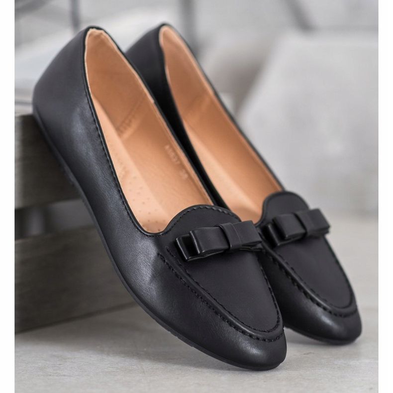 SHELOVET Señores negros con cuero ecológico 1