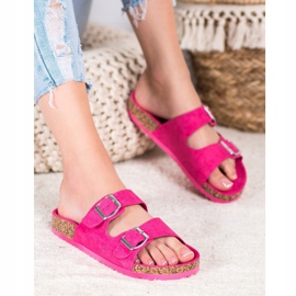 Evento Zapatillas Casual Con Hebilla rosado 2