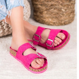 Evento Zapatillas Casual Con Hebilla rosado 3