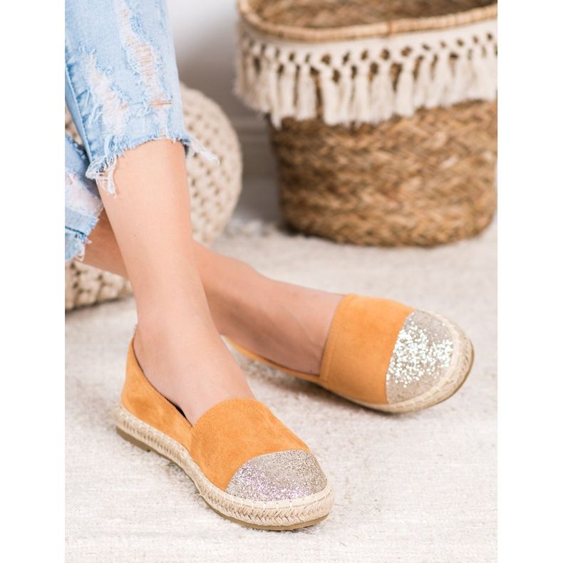 Seastar Alpargatas Con Brillo naranja amarillo 1 Seastar Alpargatas Con Brillo naranja amarillo 1