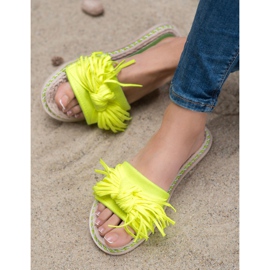 Seastar Zapatillas cómodas con flecos amarillo 1