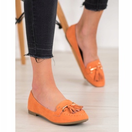 Nio Nio Mocasines elegantes con flecos naranja 4