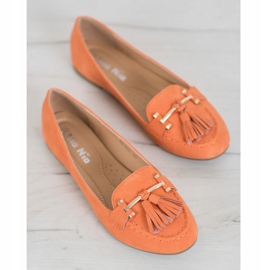Nio Nio Mocasines elegantes con flecos naranja 2