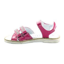 Bartek Sandalias de cuero para niñas con circones 86161 rosa 2
