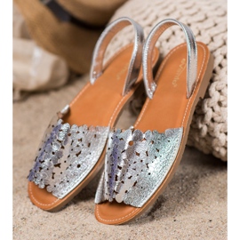 Evento Sandalias plateadas sin cordones gris 2