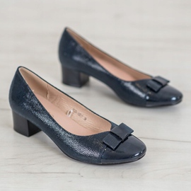 Zapatos de salón con lazo VINCEZA azul 3