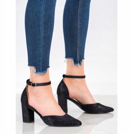 W. Potocki Zapatos de tacón de ante en Spitz negro multicolor 1 W. Potocki Zapatos de tacón de ante en Spitz negro multicolor 1