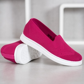 Via Giulia  Slipons en la plataforma rosado 2