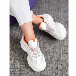 SHELOVET Zapatillas con cordones blanco 1