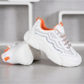 SHELOVET Zapatillas con cordones blanco 2