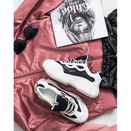 SHELOVET Zapatillas con cordones blanco negro 6