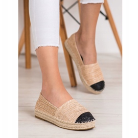 SHELOVET Alpargatas de moda en la plataforma beige 5