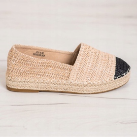 SHELOVET Alpargatas de moda en la plataforma beige 2