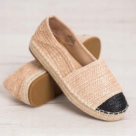 SHELOVET Alpargatas de moda en la plataforma beige 4