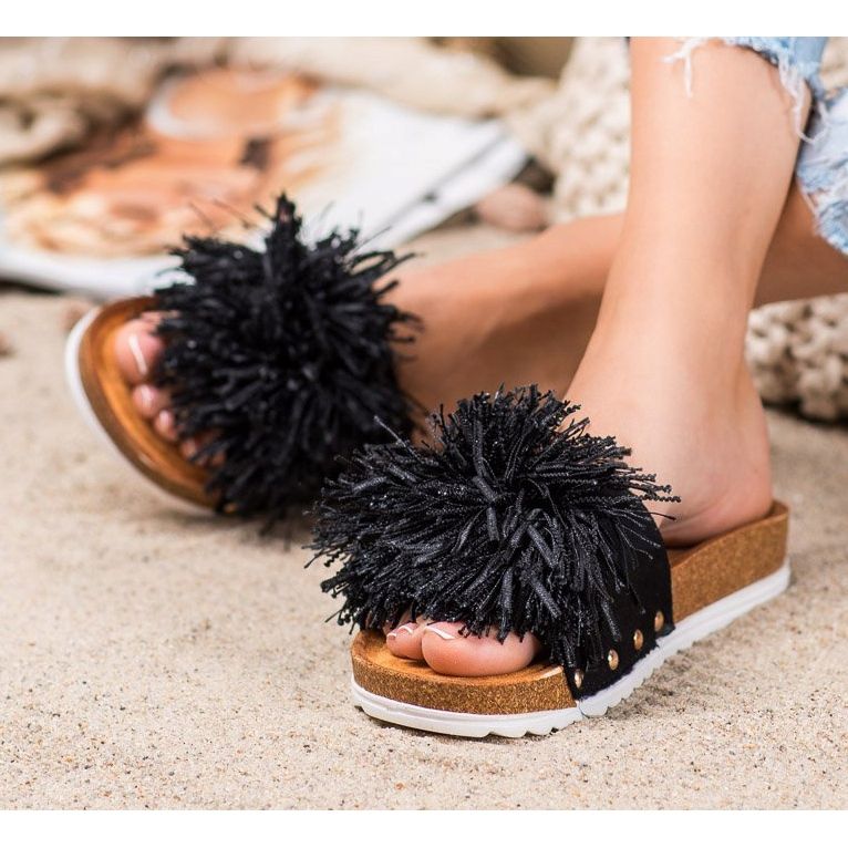 SHELOVET Zapatillas negras con estilo negro 1