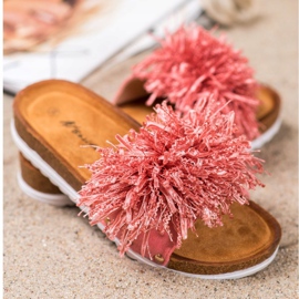 SHELOVET zapatillas de coral con estilo multicolor rosa 2