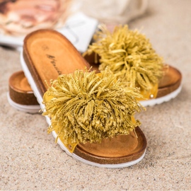 SHELOVET Zapatillas amarillas con estilo amarillo 3