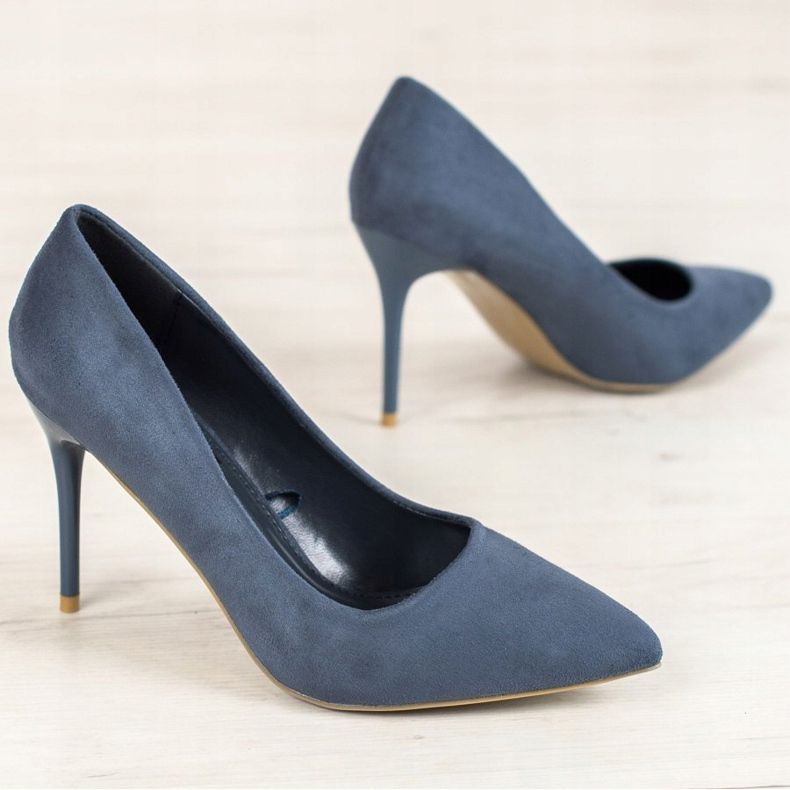 SHELOVET Sexy tacones azul marino 2