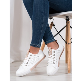 Bella Paris Deportivas Con Cuero Ecológico Agradable blanco 2