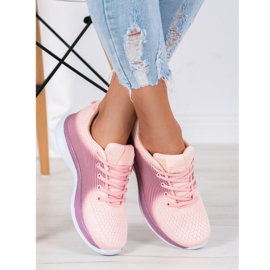 Bona Zapatillas deportivas ligeras púrpura naranja 1