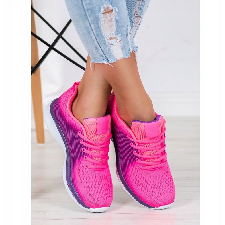 Bona Zapatillas deportivas ligeras violeta rosado 1