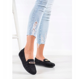 SHELOVET Mocasines negros cómodos 4