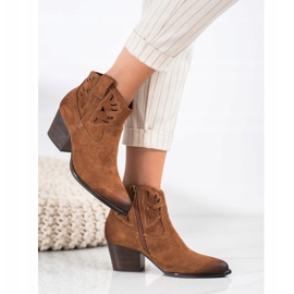 Bota cowboy calada VINCEZA marrón 1