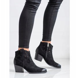 Bota cowboy calada VINCEZA negro 3