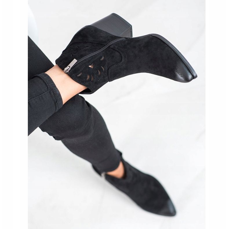 Bota cowboy calada VINCEZA negro 2