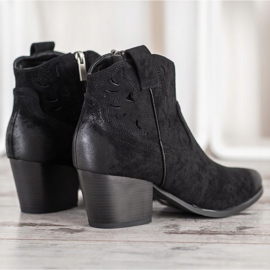 Bota cowboy calada VINCEZA negro 4