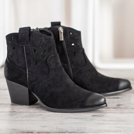 Bota cowboy calada VINCEZA negro 5