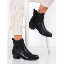 Ideal Shoes Botas clásicas sin cordones negro 1 Ideal Shoes Botas clásicas sin cordones negro 1